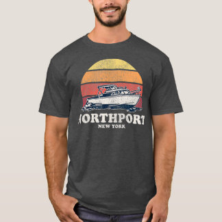 Camiseta Northport NY Vintage Boating 70s Retro Boat