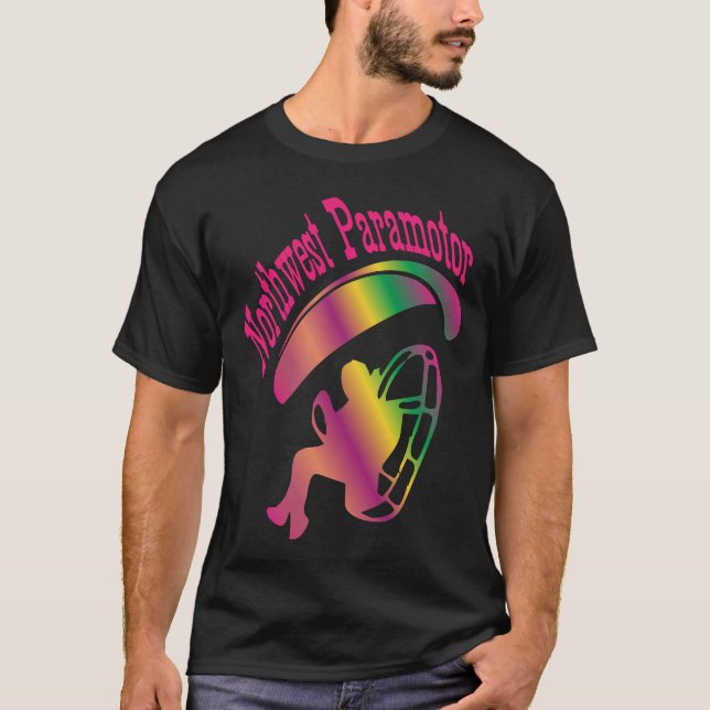 Camiseta Northwest Paramotor Arco-íris Rosa (Frente)