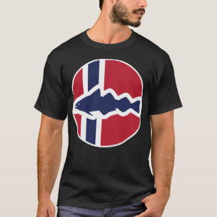 Camiseta Noruega Bacalhau Atlântico Bandeira Nacional norue