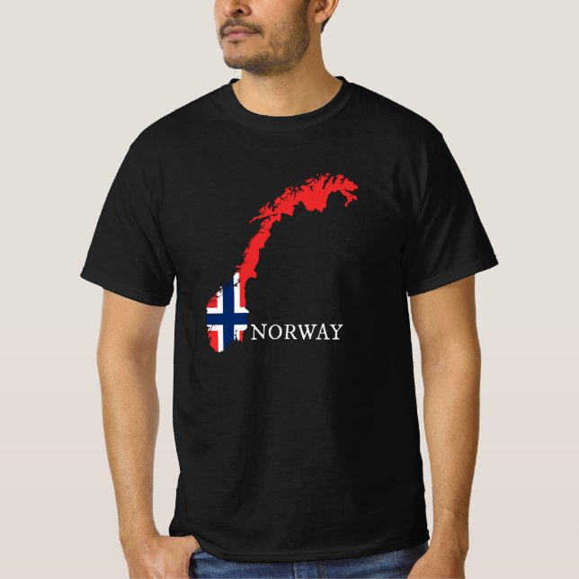 Camiseta Noruega - Bandeira da Noruega (Frente)