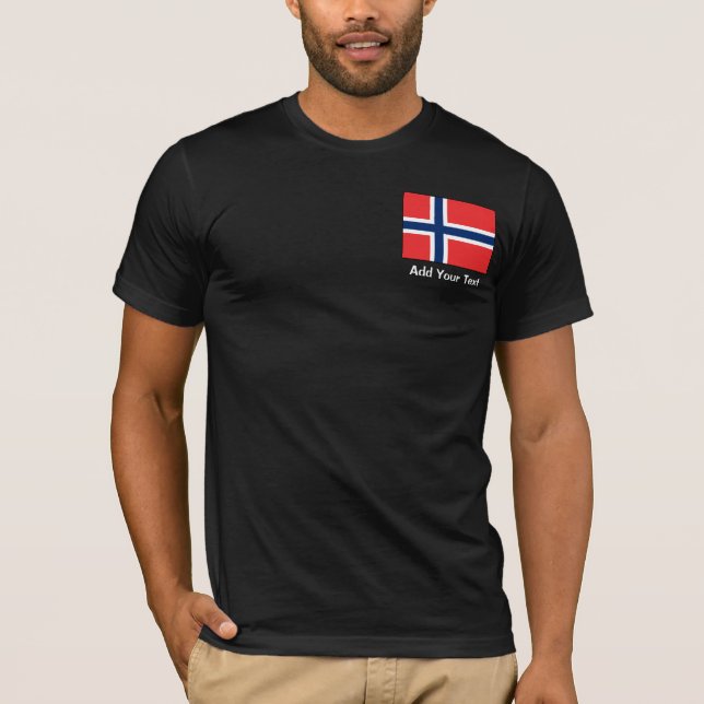 Camiseta Noruega - bandeira norueguesa (Frente)