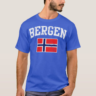 Camiseta Noruega Bergen Bandeira Norueguesa Norge