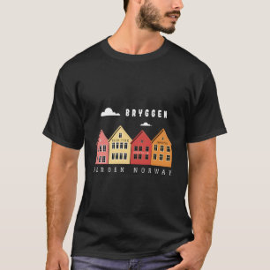 Camiseta Noruega Bergen Bryggen Xo4U Original