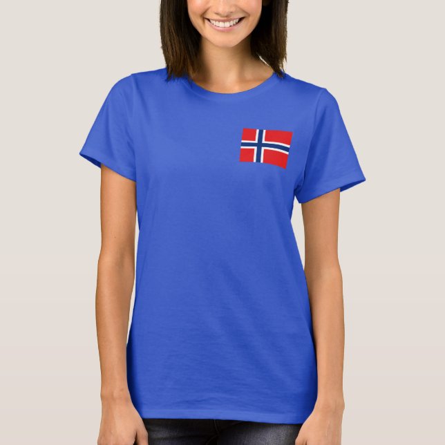 Camiseta Noruega Flag e Map dk T-Shirt (Frente)