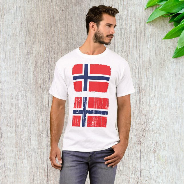 Camiseta Noruega Flag Mens T-Shirt (Criador carregado)