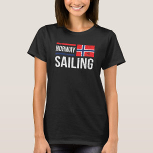 Camiseta Noruega Navegando Sinalizador Marinheiros Correspo