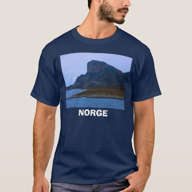 Camiseta Noruega, Norge, entrada do fiorde (Frente)