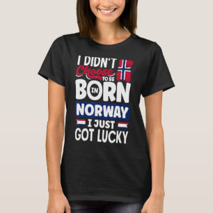 Camiseta Noruega, Noruega, Bandeira I Acabei De Ter Sorte 1