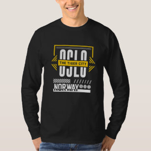 Camiseta Noruega Noruega Norge Norueguês Oslo Viagem Urbano