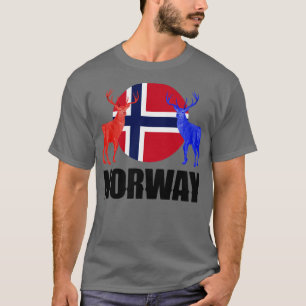 Camiseta Noruega, Noruega, Sinalizador Stags Silhouettes1