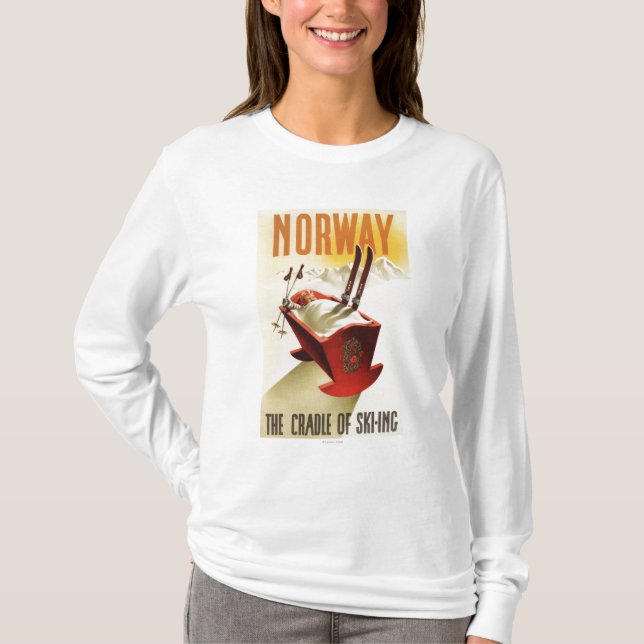 Camiseta Noruega - o berço do esqui (Frente)