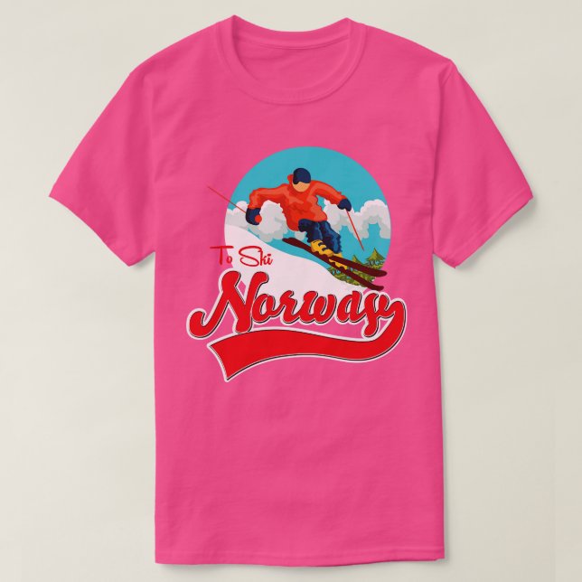 Camiseta Noruega para esqui (Frente do Design)