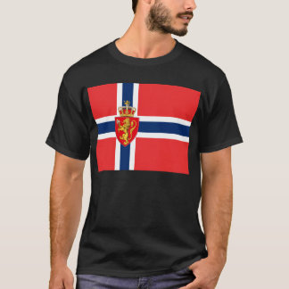Camiseta Noruega, pavilhão norueguês, com casaco de armas/p