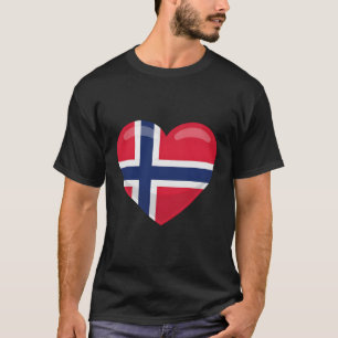 Camiseta Noruega Sinalizador Norueguês Escandinavo