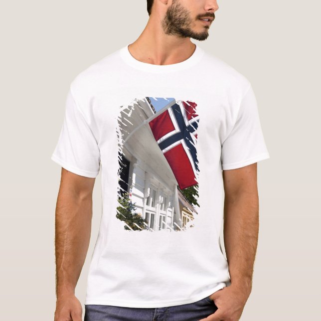 Camiseta Noruega, Stavanger. Vistas históricas de centros. (Frente)