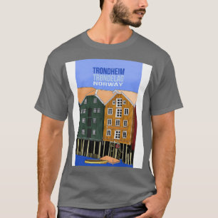 Camiseta Noruega Trondheim Viagem Norueguês