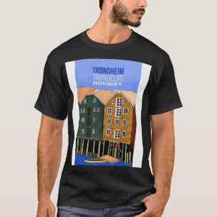 Camiseta Noruega Trondheim Viagem Norueguês
