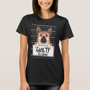 Camiseta Norueguês Buhund Mugshot Guilty Dog