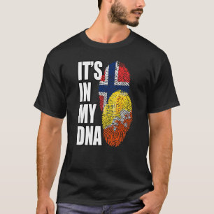 Camiseta Norueguês E Butão Mix DNA Flag Heritage Prem