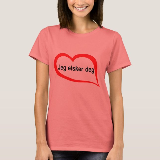 Camiseta Norueguês, eu te amo (Frente)