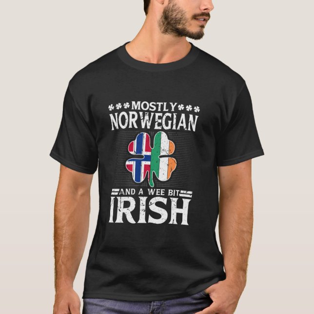 Camiseta Norueguês Irlandês da Noruega Irlanda Rua Patrick  (Frente)