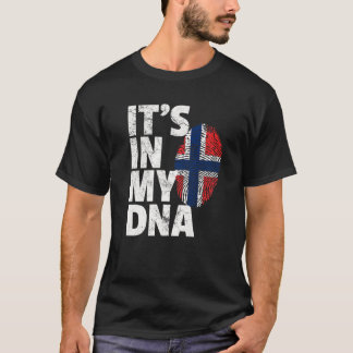 Camiseta Norueguês Sinalizador da Noruega Está no meu DNA N