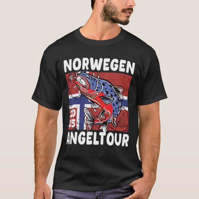 Camiseta Norway Fishing Tour 2025 Angel Tour in Norwegen  (Frente)