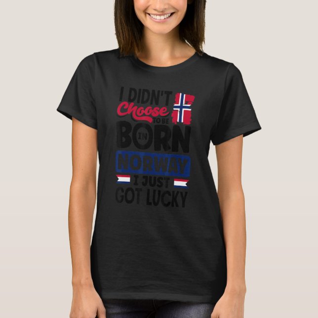 Camiseta Norway Norwegian Norway Flag I Just Got Lucky (Frente)