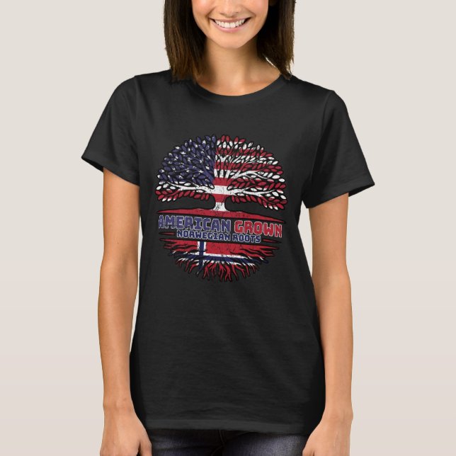 Camiseta Norway Norwegian US American USA United States (Frente)