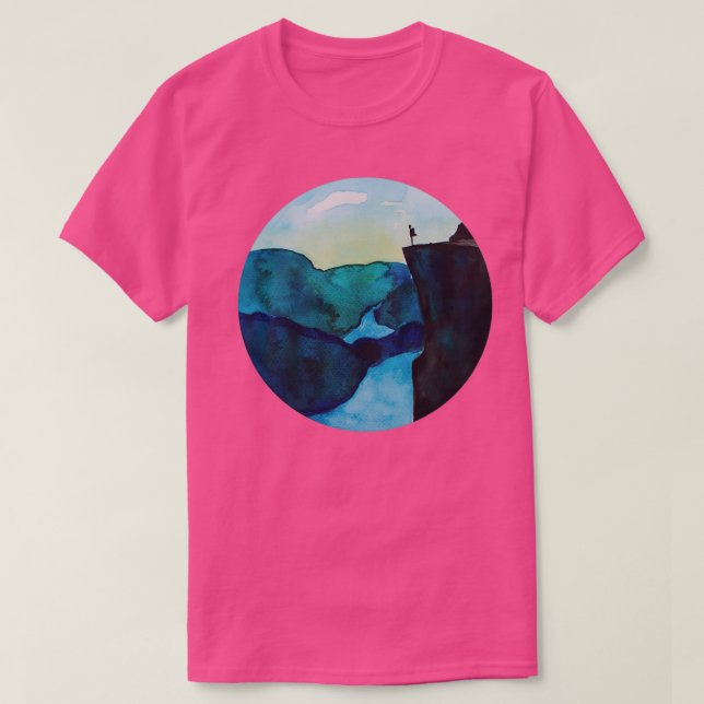 Camiseta Norway Preikestolen I Backpacker I Watercolour Des (Frente do Design)