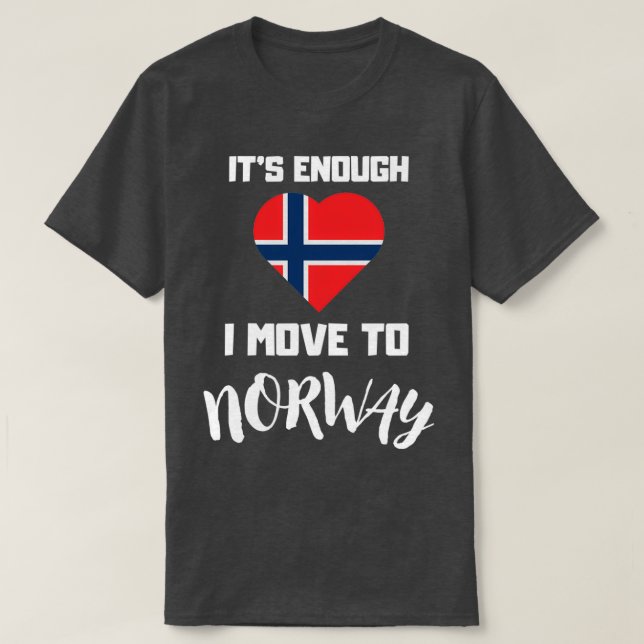 Camiseta Norwegian Flag Heart Funny Norway (Frente do Design)