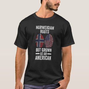 Camiseta Norwegian roots but grown as an American Norway