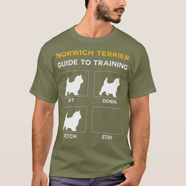 Camiseta Norwich Terrier Guide to Training Dog Obedience (Frente)
