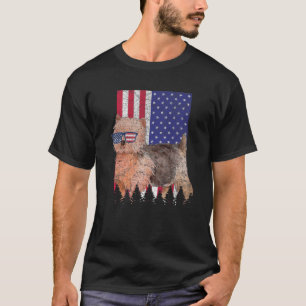 Camiseta Norwich Terrier Patriotic Dog USA Orgulho American