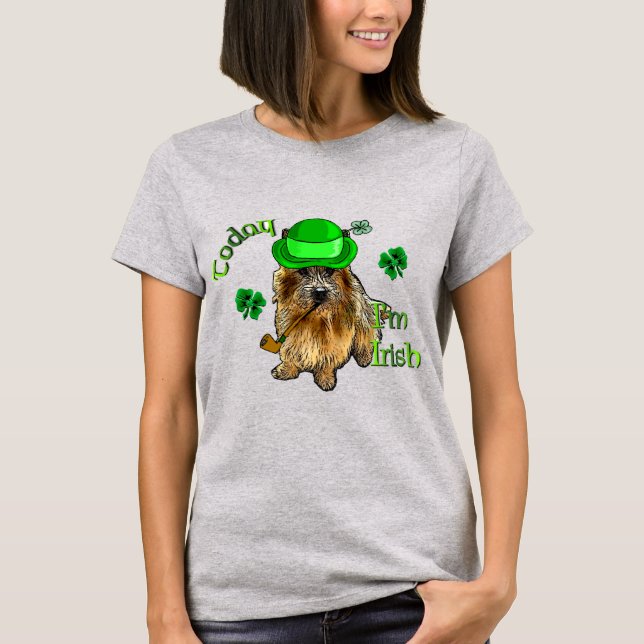 Camiseta Norwich Terrier St Patricks (Frente)