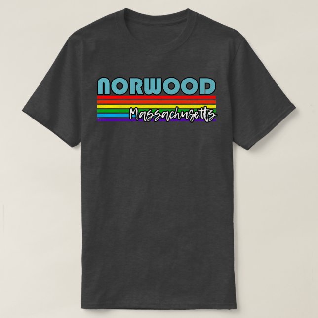 Camiseta Norwood Massachusetts Pride Norwood LGBT Gift LGB (Frente do Design)