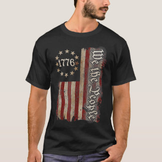 Camiseta Nós, A História Pessoas Americana 1776 Para Mulher