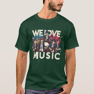 Camiseta Nós Amamos Música Divertida Anime Mangá Banda Husb