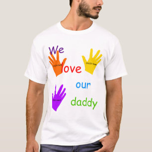 Camiseta Nós amamos nosso 3 crianças) t-shirt do pai (