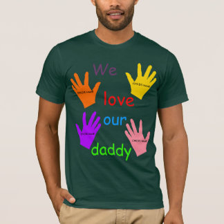 Camiseta Nós amamos nosso t-shirt do pai (crianças