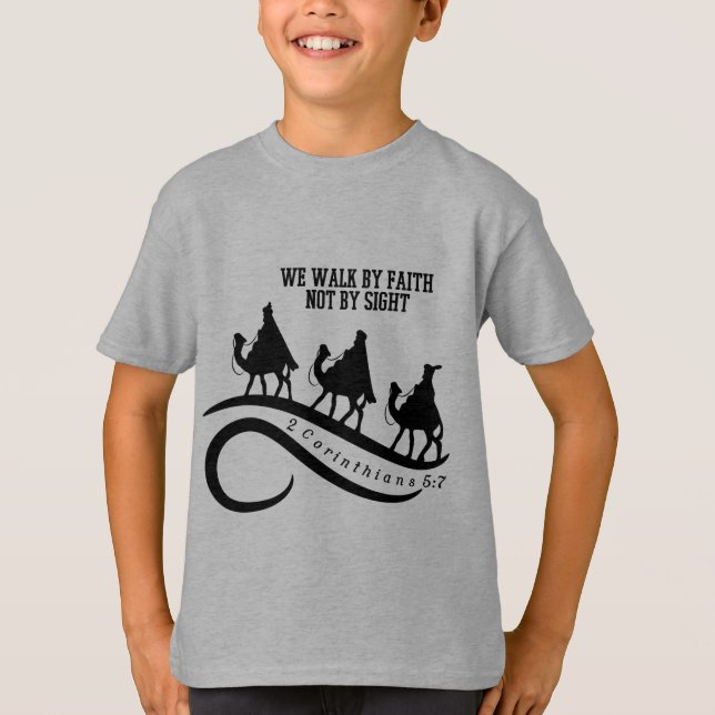 Camiseta Nós andamos pela fé não pelo Natal do cristão da (Frente)