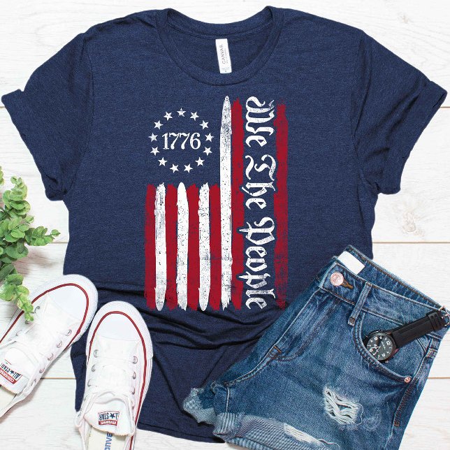 Camiseta Nós, As Pessoas 1776 Betsy Ross Flag 4 De Julho (Criador carregado)