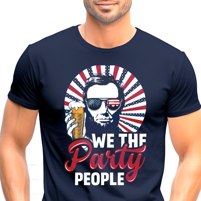 Camiseta Nós As Pessoas da Festa Abraham Lincoln Patriótico (Criador carregado)