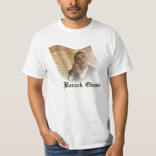 Camiseta Nós as pessoas… de Barack Obama & a constituição (Frente)