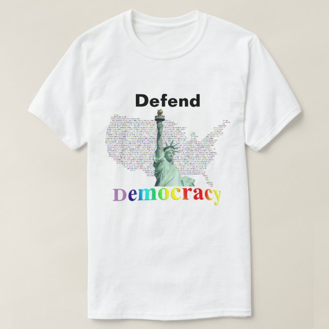 Camiseta Nós, as Pessoas, defenderemos a democracia (Frente do Design)