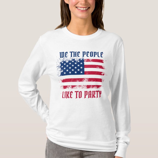 Camiseta Nós, as pessoas Engraçadas, afogamos a bandeira do (Frente)