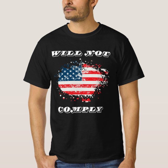 Camiseta Nós, As Pessoas, Não Cumpriremos - Funny USA Patri (Frente)