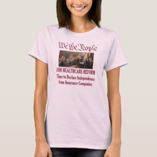 Camiseta Nós as pessoas para a reforma dos cuidados médic