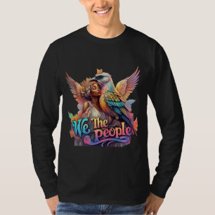 Camiseta Nós As Pessoas - Pássaro da Liberdade Colorido e P