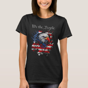 Camiseta Nós, as Pessoas, Patriótica Águia Americana Bandei
